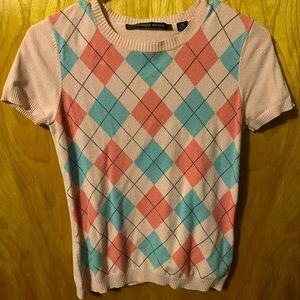 Michelle Nicole argyle business shirt